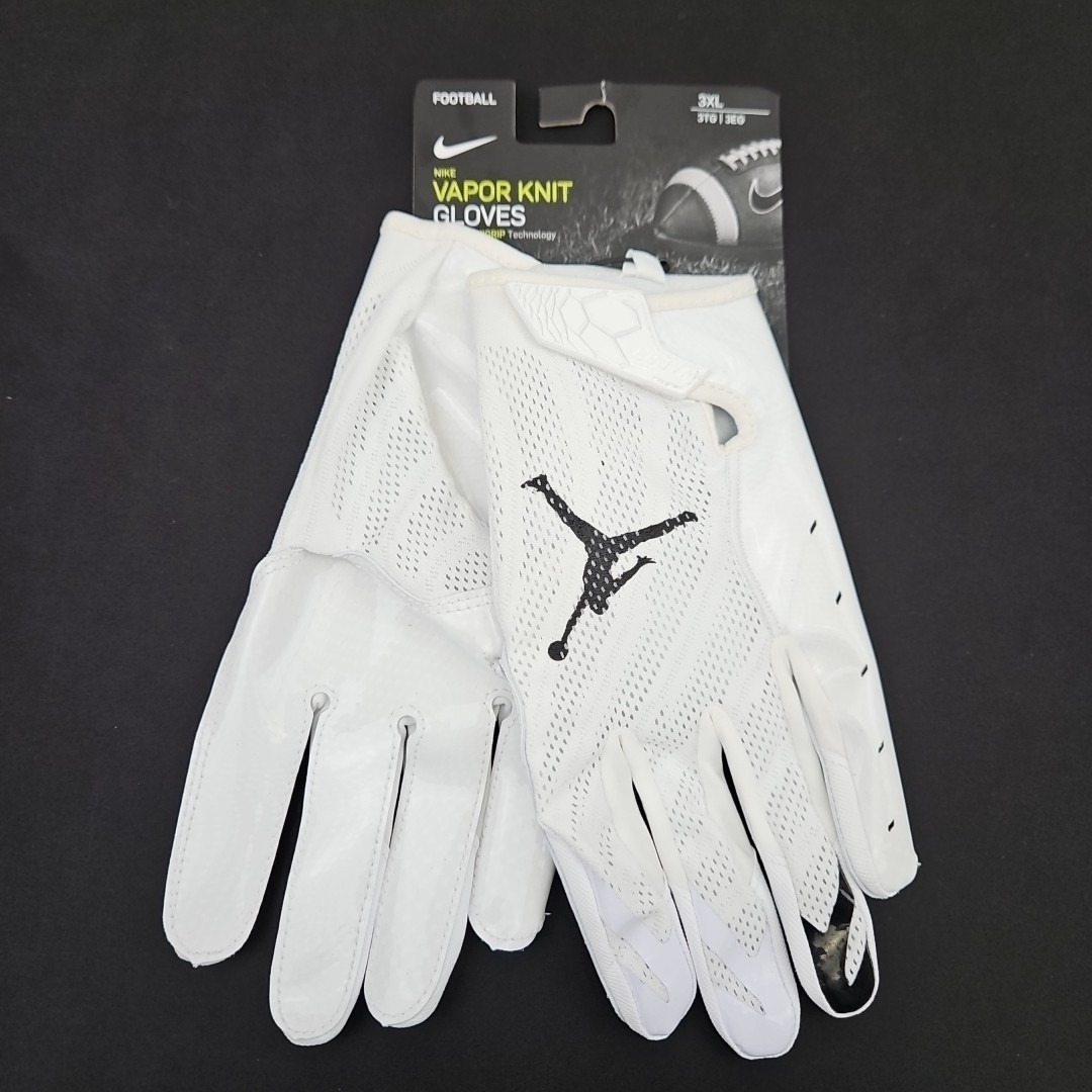 Nike Jordan Vapor Knit 3.0 Football Gloves Men's 3xl White Black New